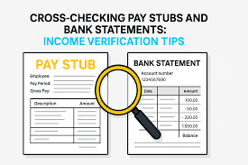 paystub and bank statements for sale